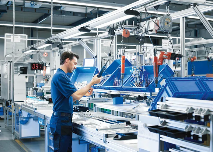 SunVolt Garden assembly line for solar garden lights
